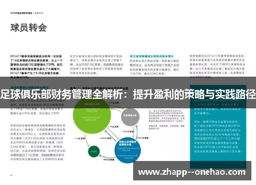 足球俱乐部财务管理全解析：提升盈利的策略与实践路径